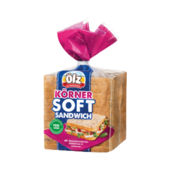 Oelz Koerner Soft Sandwich, vegan, 10 Scheiben, 375g